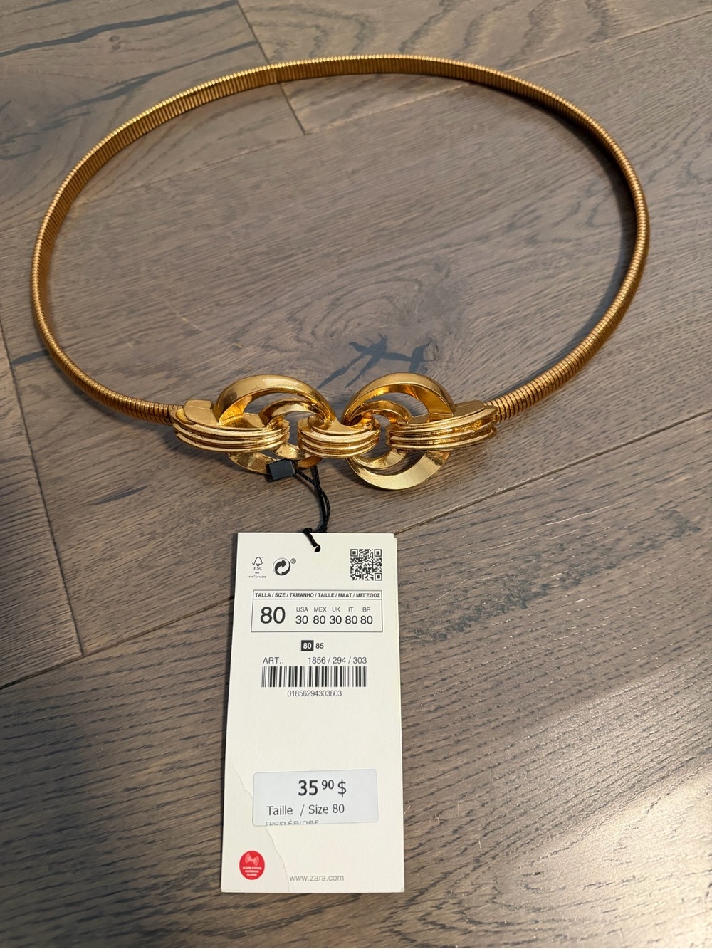 Zara Gold Tone Belt